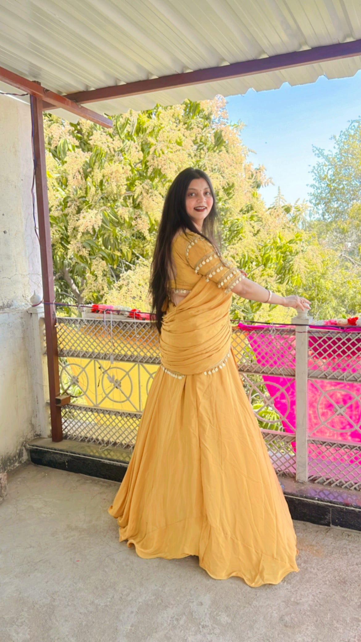 Yellow Haldi Ready to Wear Saree